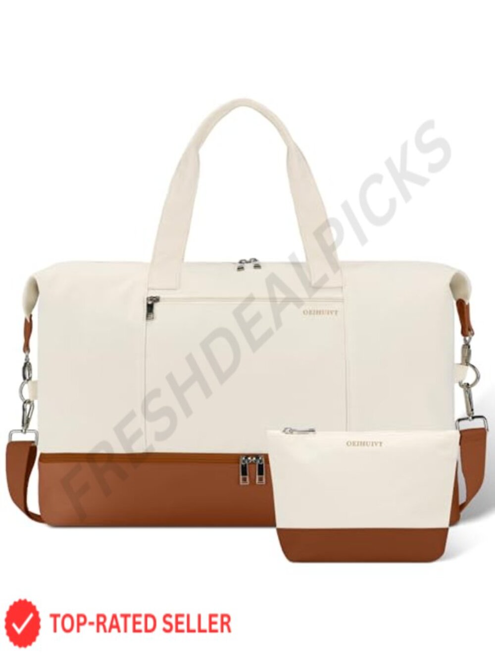 Women's Weekender Travel Duffel Bag with Shoe Compartment, Airline Carry-On,